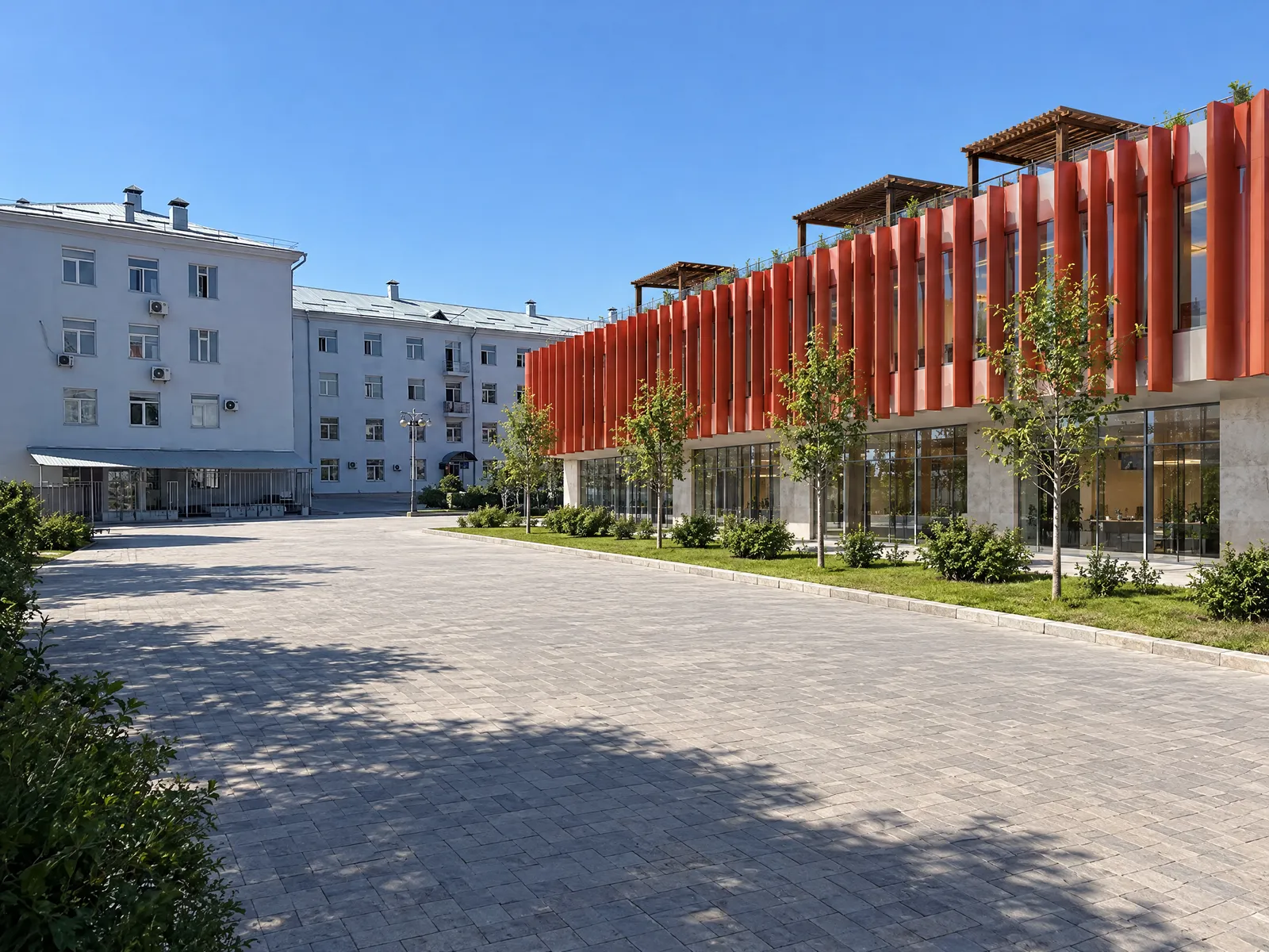 Тот же участок со зданием KSTU Startup Center